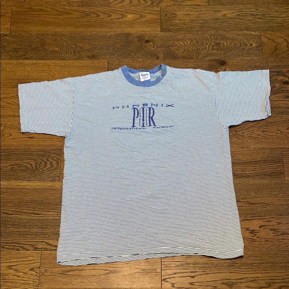 Vintage 90’s Volunteer Blue Striped Men's Shirt